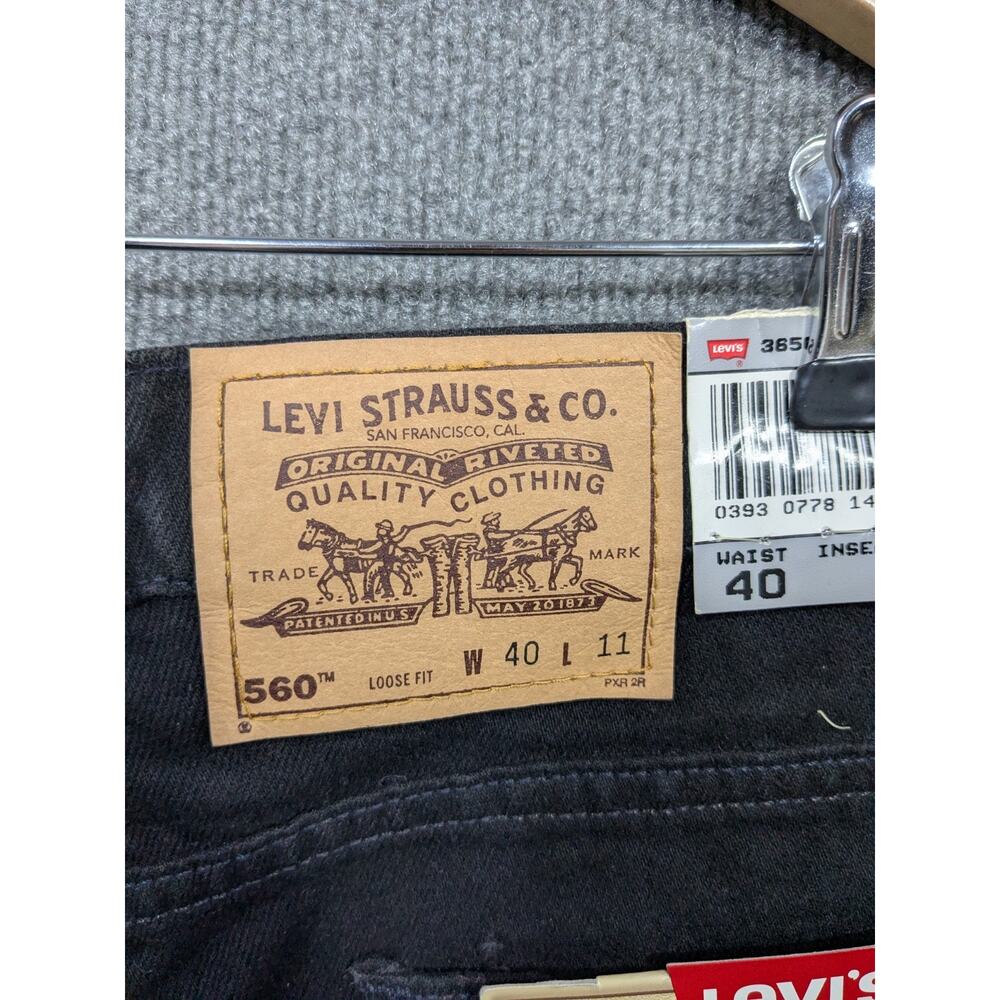 NWT Vintage NOS Levis 560 Jean Shorts Mens 40x11 Jorts Loose Fit Made In USA 96 - Picture 8 of 13